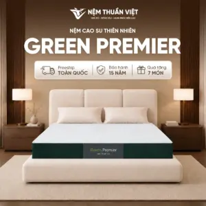 Nệm Cao Su Thiên Nhiên Thuần Việt Green Premier